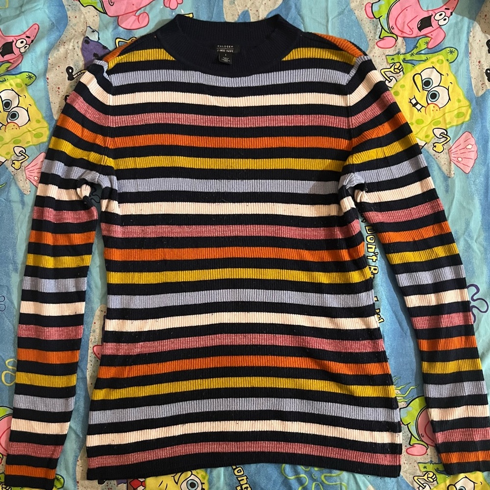 Halogen Multicolor Striped Sweater